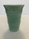 Vintage A.E. HULL? POTTERY RARE TURQUOISE STONEWARE 8 Inch VASE