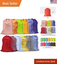 12 Pack Lightweight, Machine Washable Extra Large Laundry Bags for Home & Travel