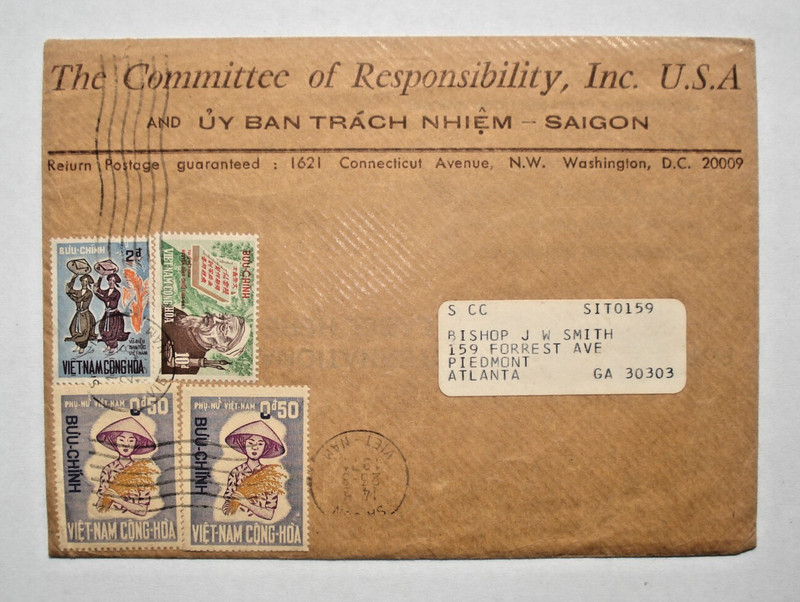 VIETNAM POSTAL HISTORY COVER to US 1971