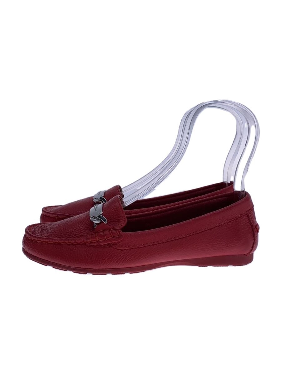 Coach Red Leather Loafers 23Cm HLq19 Stylish Comfort  -image