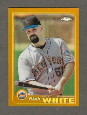 RARE, 2001 Topps Chrome Gold Retrofactor #503 RICK WHITE, Mets