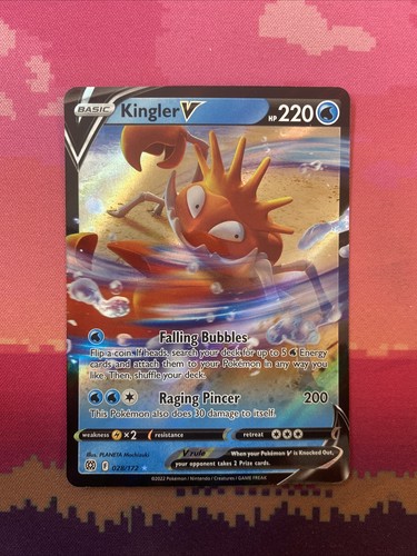 Pokemon Karte Kingler V 028/172 Ultra Rare Brilliant Stars Near Mint