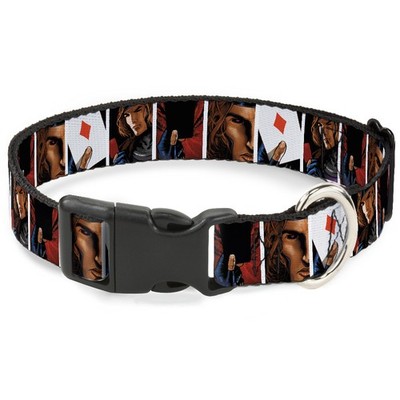 Plastic Clip Collar X-Men Gambit Cards 4-Pose Blocks Small 9.5-13'' (US IMPORT)
