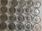 Lot Of 20 BU/AU 1966 JFK 40% Silver Half Dollars In Airtight Capsules