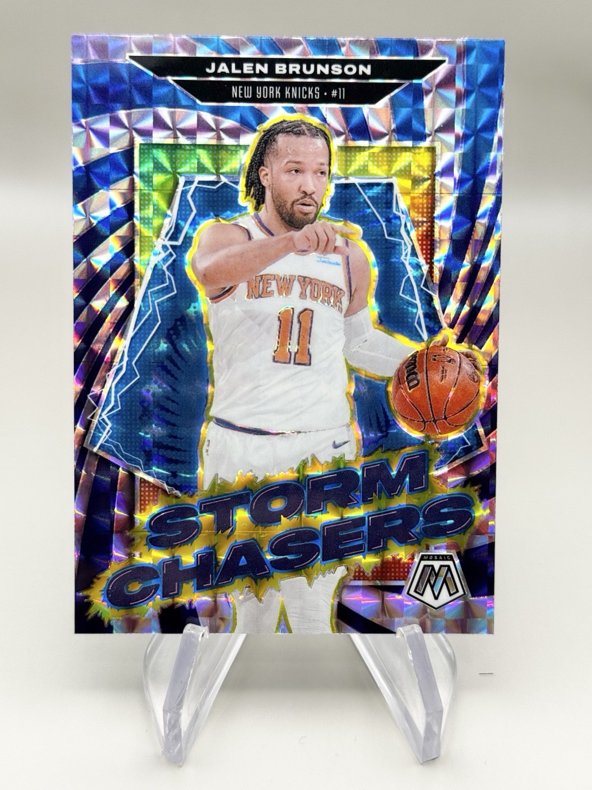 Jalen Brunson 2024-25 Panini Mosaic Storm Chasers SP Knicks #19