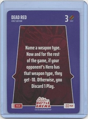 2026 Dead Red Bo Jackson Battle Arena Play PL-61 First Edition
