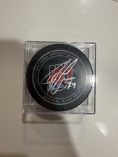John Carlson Signed Washington Capitals Official Game Puck 40th Anniversary