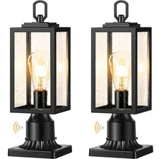 Dusk to Dawn Outdoor Post Lighting Hardwired 120V, Exterior Lamp Post Light F...