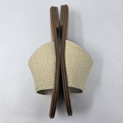 Sandalias Me Too Rhoda Slide Tejidas Rafia Para Mujer 10 Diapositivas Anchas Tostado Crema - Imagen 8 de 10