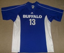 RARE Vintage TEAM-ISSUED Authentic ADIDAS Blue BUFFALO BULLS/UB Soccer JERSEY XL
