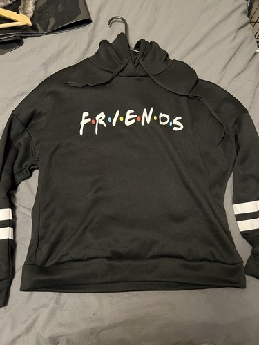 Friends Logo Black Hoodie - Womens - Medium - New Without Tags