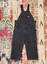 Vintage Carhartt BLK Insulated Work Overalls Black 40x30 Men's