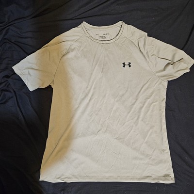 Under Armour Shirt Men Large Green Short Sleeve  Tech Tee Casual