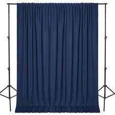 Navy Blue Backdrop Curtains 10x7 Ft Photography Drapes 2 Panels 5x7 Ft