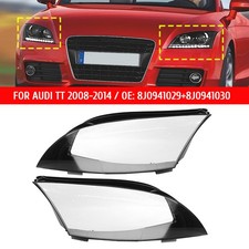 2x L+R Klarglas 8J0941029 Abdeckung Scheinwerferglas Gehäuse Für Audi TT 08-14