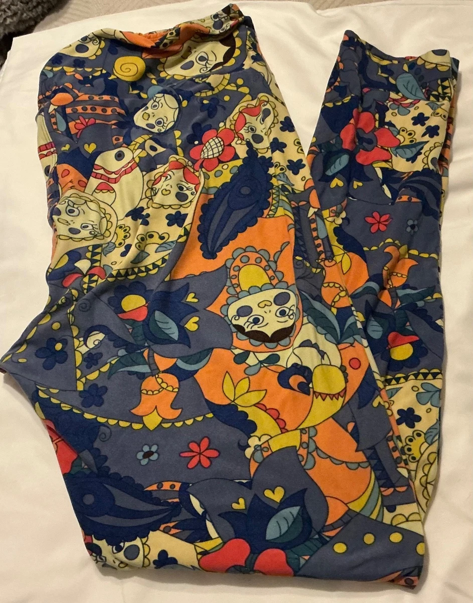 Legging Lularoe Motif Floral – Taille Unique OS – Multicolore – Neuf Sans étiquette
