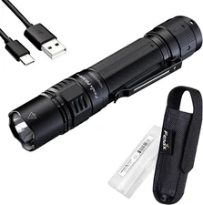 Fenix PD36R Pro High Lumen Tactical Flashlight w/ Battery and Lumentac Organizer