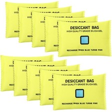 10 Packs 200g Rechargeable Silica Desiccant Moisture Absorbing Bag for Storag...