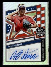 2026 Panini Stars & Stripes Prizm USA Baseball Andrew Jimenez #/149 auto card