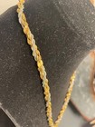Vintage signed Heavy Gold & silver Tone Merlite .25” thick Chain Necklace 18” — photo 5