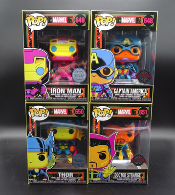 Funko POP Marvel 648 649 650 651 Captain America Iron Man Thor Doctor Strange