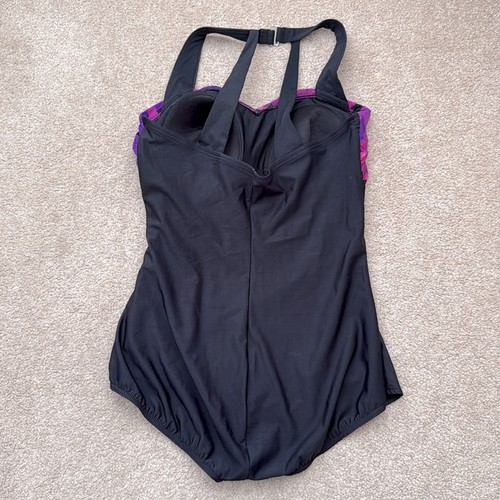 Lands' End Sweetheart Neck Floral Skirted Wireless One Piece Swimsuit Size 14D - Picture 3 of 7