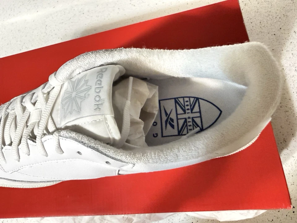 Reebok Club C Golf Blanco Tiza Talla 12 Hombre Nuevo con Caja 100% Auténtico Foto 4 de 4