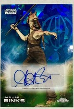 2025 Topps Star Wars Chrome Jar Jar Binks Auto Blue Sapphire 5/5 Ahmed Best