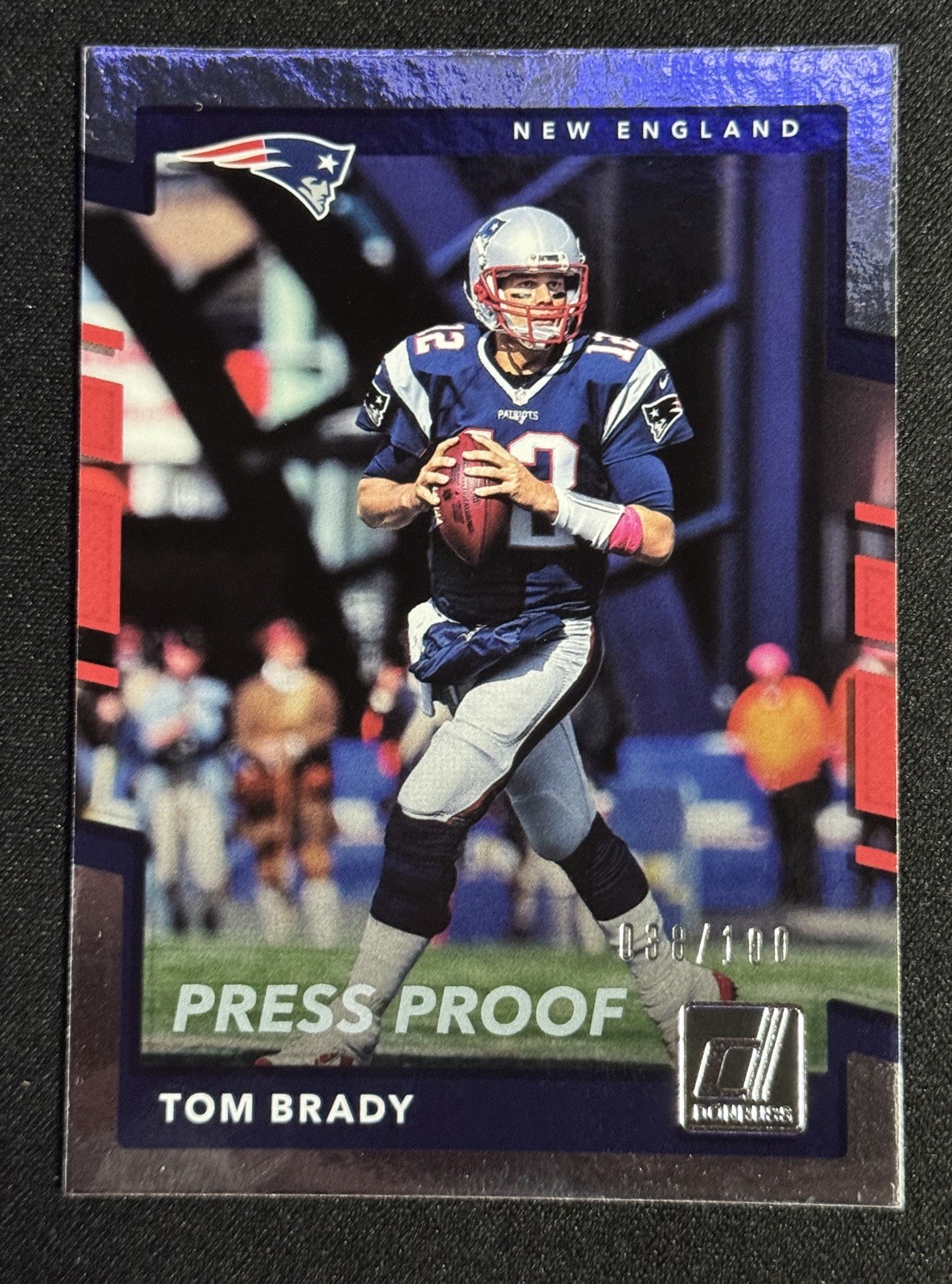 2017 Panini Donruss Press Proof Silver /100 Tom Brady #64
