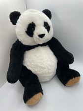 Toys R Us Panda Bear Plush Black White Animal Brown Paws Sitting 22 2018 Large