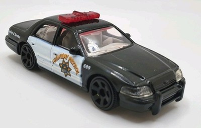 Matchbox 2006 Ford Crown Victoria Highway Patrol Car Black White New Loose