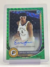 ENRIQUE FREEMAN 2025-26 BOWMAN CHROME AUTO GREEN GEOMETRIC REFRACTOR /99 Q3882