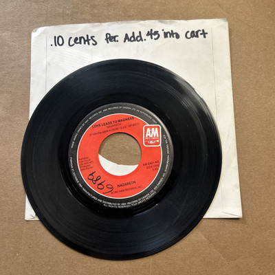Nazareth Love Leads To Madness/Take The rap 1982 A&M Records 45