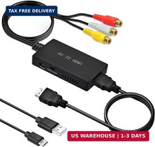 RCA to HDMI Converter,AV to HDMI Adapter,RCA to HDMI Composite Audio Video Conve