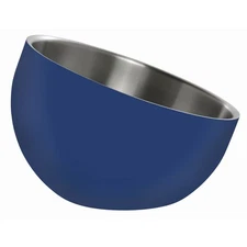 HUBERT® Serving Bowl Blue Stainless Steel with Double Walls Angled - 9 1/2 Dia