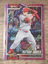 Topps Series 1 Celebration Nathan Church St. Louis Cardinals Pink Confetti 
