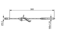 BOSCH Bremsseil Seilzug Feststellbremse 1 987 482 279 für FORD MAX DM2 KUGA VAN