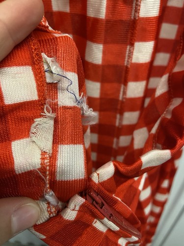 Vintage 70s Red & White Gingham Tie Halterneck Maxi Sundress Women’s XS/S - Picture 8 of 8