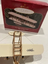 RARE Autographed Hallmark Ornament The Flight at Kitty Hawk By Lynn Norton