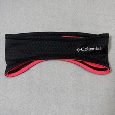 Columbia Fleece Headband Black Pink Stretch Winter Running Ear Warmer
