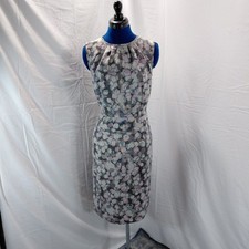 LOFT Women's Sleeveless Midi Dress with Back Zipper, Size 12, Light Purple