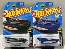 Hot Wheels Batman 1966 Bat Boat New For 2025 Blue & 2026 Black Lot Of 2