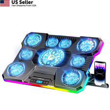 ChillCore Laptop Cooling Pad, RGB Lights Cooler 9 Fans for Blue