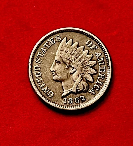 1862 Indian Head Cent Civil War Penny Sharp XF Detail Natural Toning JC289
