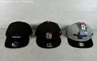 NWT Lot Of 3 Mixed Brand Gray Black Adjustable Snapback Mens Hat One Size