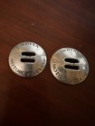 2 Indian Motorcycle Concho Vintage Leather Saddlebag Tool Bag Seat Badge Emblems