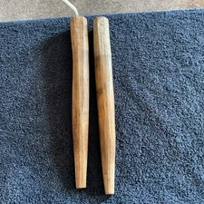 2 Vintage Antique Wood Stakes / Bung Hole Stoppers 12 Inches