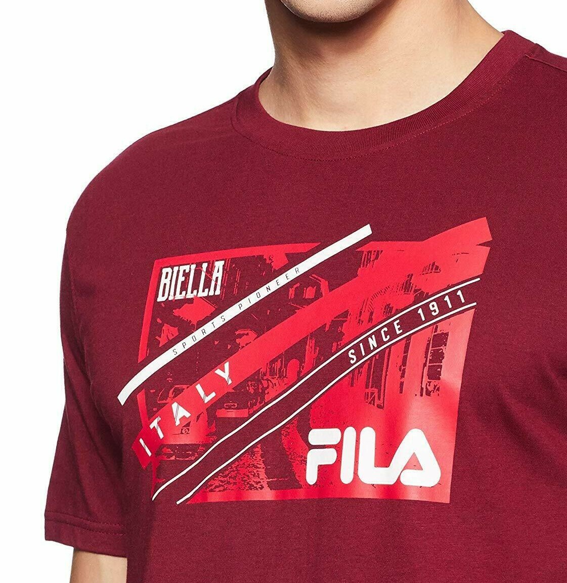 T shirt uomo FILA stampata vestibilità regolare