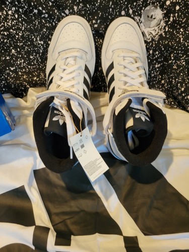 Mens Adidas Originals Forum Mid Core Black/White FY7939 size 11.5 - Picture 7 of 8