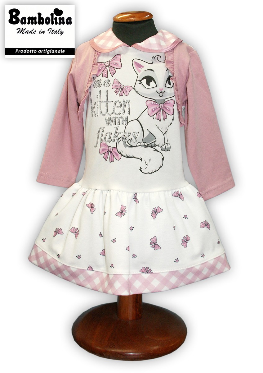 BAMBOLINA Abito vestito neonata made in Italy